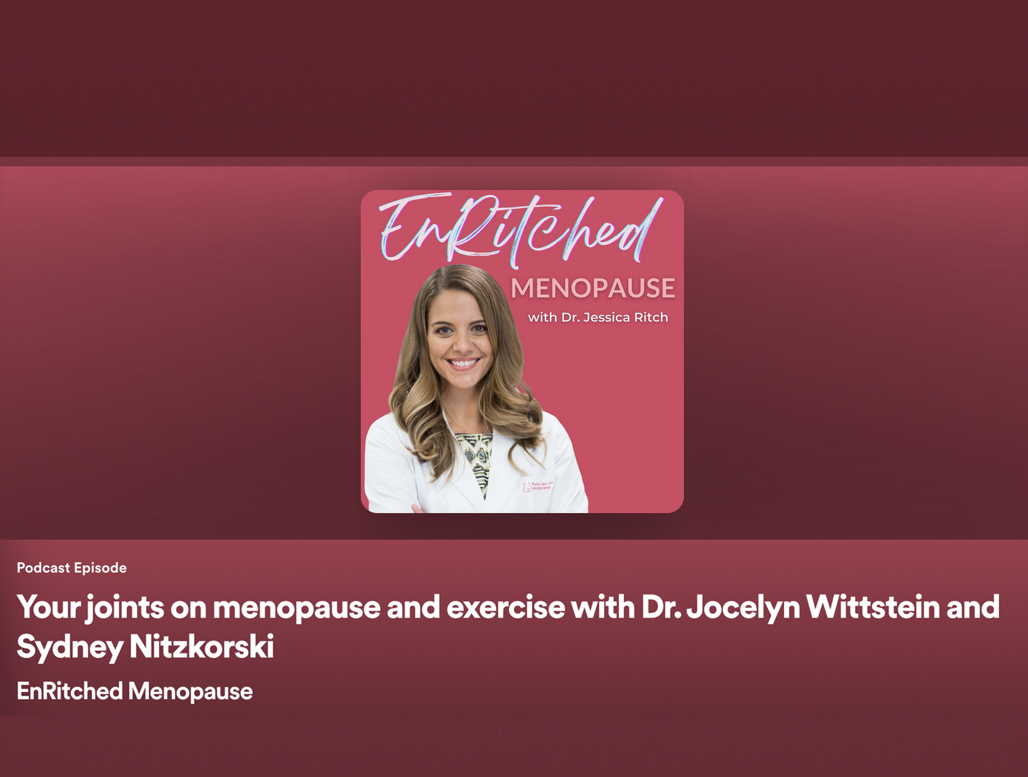 Check Out this New Podcast from Our Member Dr Wittstein: