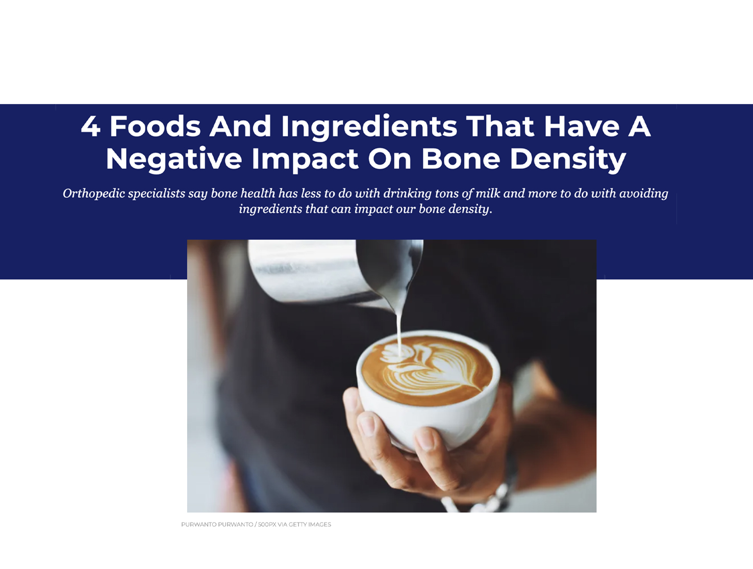 Dr Liz Matzkin on Osteoporosis and Food..