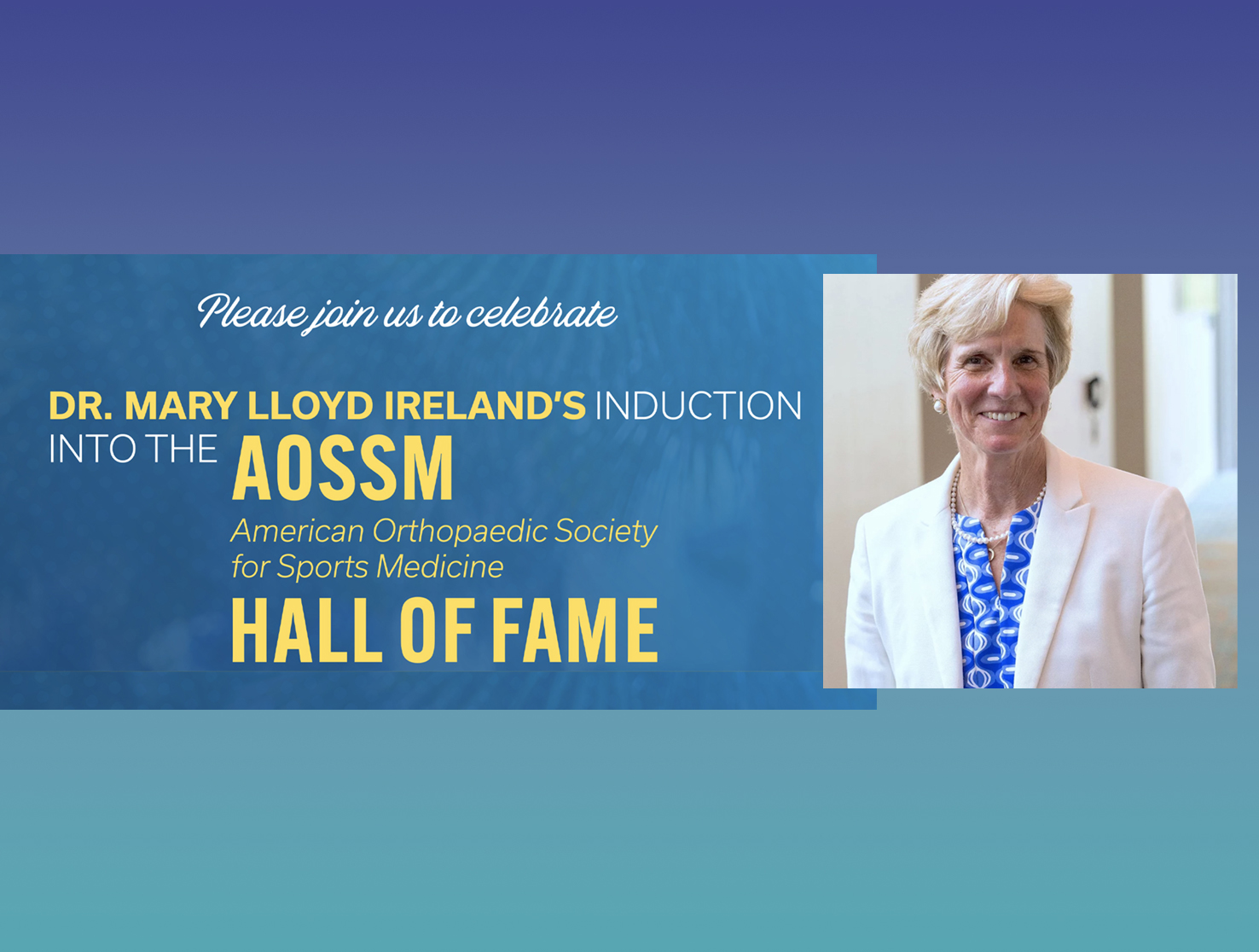 Please see the link below to RSVP to the Hall of Fame Reception for Mary Lloyd Ireland!